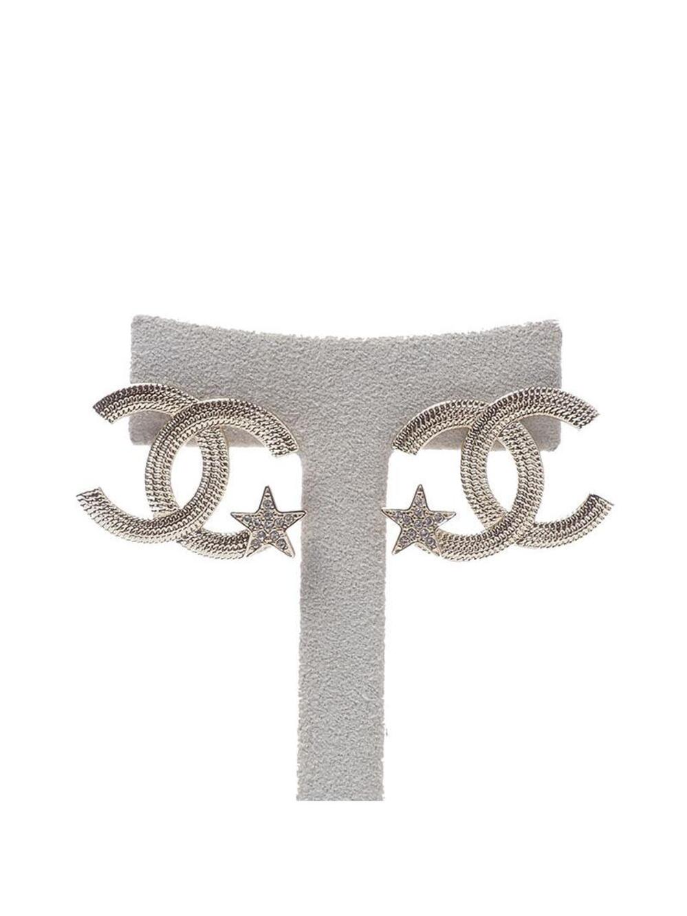 Chanel Cc Logo Star Earrings #357480F57B